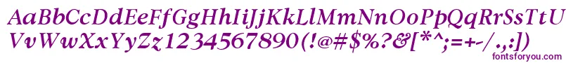 AvdiraBoldItalic Font – Purple Fonts on White Background