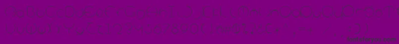 Circle Font – Black Fonts on Purple Background