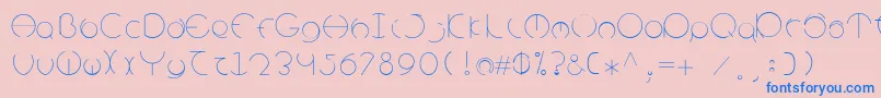 Circle Font – Blue Fonts on Pink Background