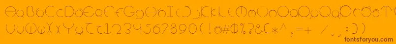 Circle Font – Brown Fonts on Orange Background