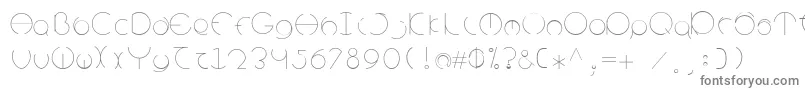 フォントCircle – 白い背景に灰色の文字