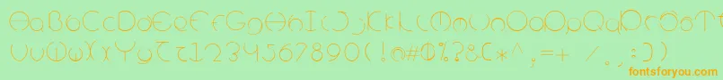 Circle Font – Orange Fonts on Green Background