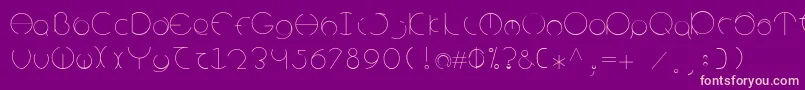 Fonte Circle – fontes rosa em um fundo violeta