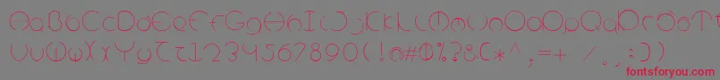 Circle-Schriftart – Rote Schriften auf grauem Hintergrund