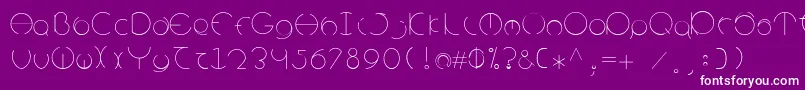 Circle Font – White Fonts on Purple Background