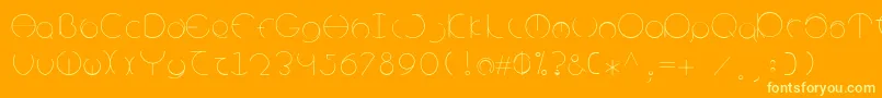 Шрифт Circle – жёлтые шрифты на оранжевом фоне