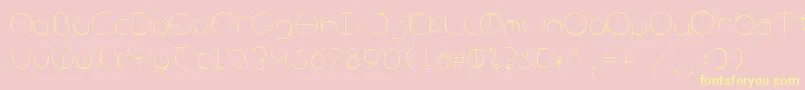 Circle-Schriftart – Gelbe Schriften auf rosa Hintergrund