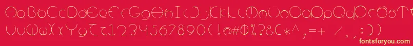 Fonte Circle – fontes amarelas em um fundo vermelho