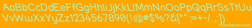 StreetReverseItalic Font – Green Fonts on Orange Background