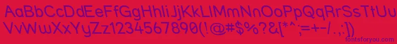 フォントStreetReverseItalic – 赤い背景に紫のフォント