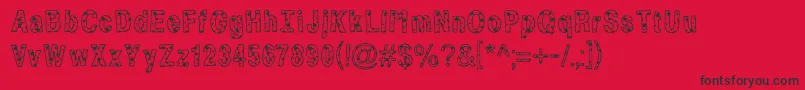 ByStarlight Font – Black Fonts on Red Background