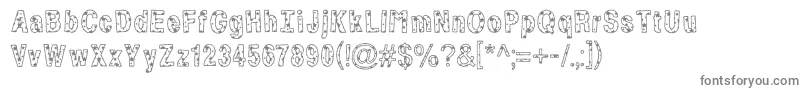 ByStarlight-fontti – harmaat kirjasimet valkoisella taustalla