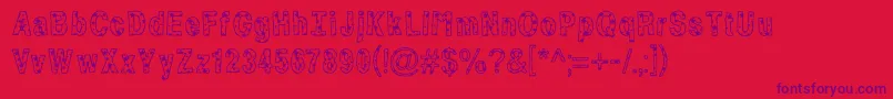 ByStarlight Font – Purple Fonts on Red Background