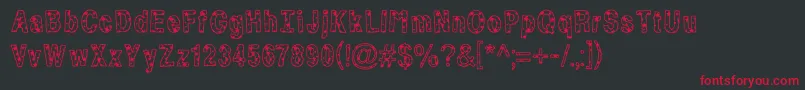 ByStarlight Font – Red Fonts on Black Background