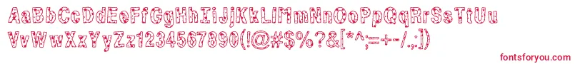 ByStarlight-Schriftart – Rote Schriften auf weißem Hintergrund