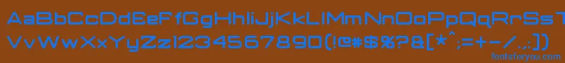 フォントClassicRobot – 茶色の背景に青い文字