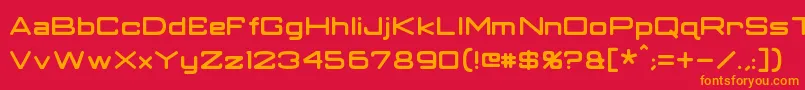 ClassicRobot Font – Orange Fonts on Red Background