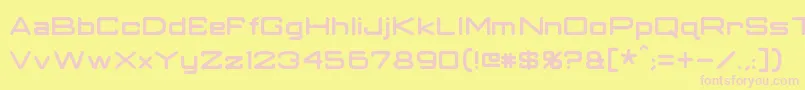 ClassicRobot Font – Pink Fonts on Yellow Background