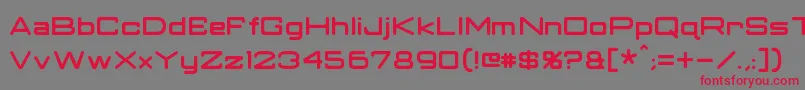 ClassicRobot Font – Red Fonts on Gray Background