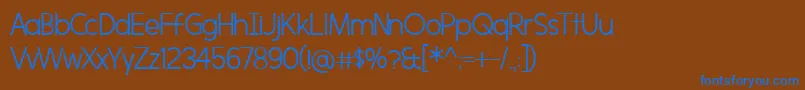 BmdMorningtypeLight Font – Blue Fonts on Brown Background