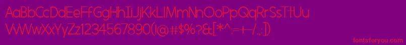 BmdMorningtypeLight Font – Red Fonts on Purple Background