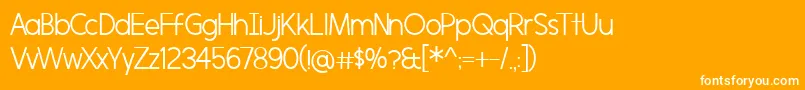 BmdMorningtypeLight Font – White Fonts on Orange Background