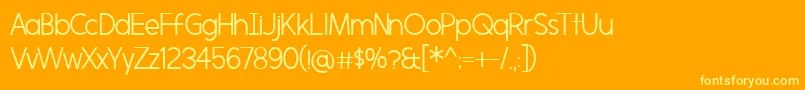 Шрифт BmdMorningtypeLight – жёлтые шрифты на оранжевом фоне