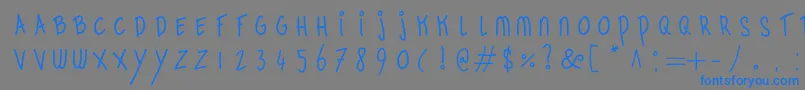 RetrobagelsRegular Font – Blue Fonts on Gray Background