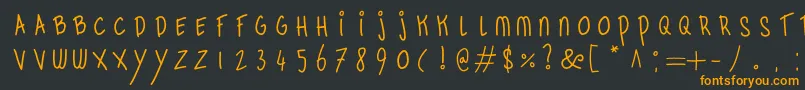 RetrobagelsRegular Font – Orange Fonts on Black Background