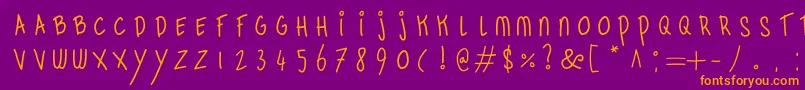 RetrobagelsRegular Font – Orange Fonts on Purple Background