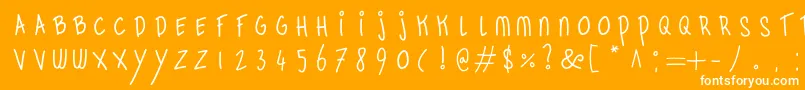 RetrobagelsRegular Font – White Fonts on Orange Background