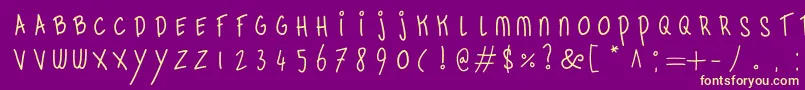 RetrobagelsRegular Font – Yellow Fonts on Purple Background