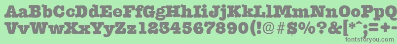 TypewriterserialHeavyRegular Font – Gray Fonts on Green Background