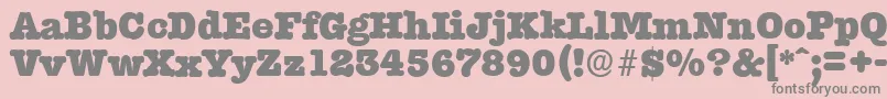 TypewriterserialHeavyRegular Font – Gray Fonts on Pink Background