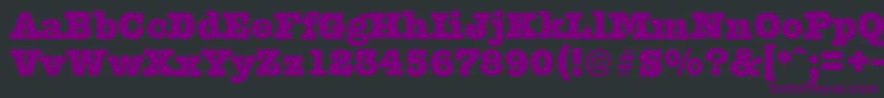 Шрифт TypewriterserialHeavyRegular – фиолетовые шрифты на чёрном фоне