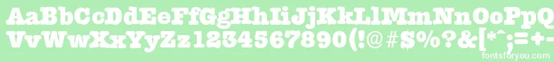 TypewriterserialHeavyRegular Font – White Fonts on Green Background