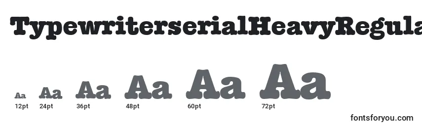 Размеры шрифта TypewriterserialHeavyRegular