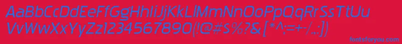 fuente PakenhamxprgItalic – Fuentes Azules Sobre Fondo Rojo