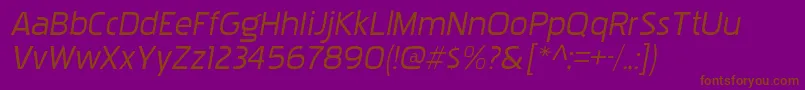 PakenhamxprgItalic Font – Brown Fonts on Purple Background