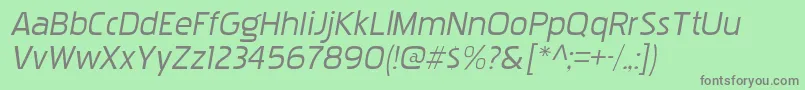 fuente PakenhamxprgItalic – Fuentes Grises Sobre Fondo Verde