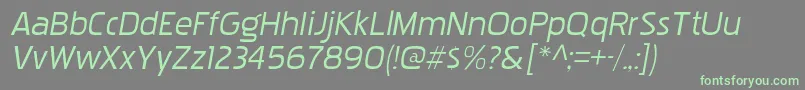 Шрифт PakenhamxprgItalic – зелёные шрифты на сером фоне