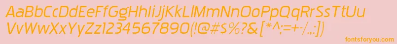 PakenhamxprgItalic Font – Orange Fonts on Pink Background