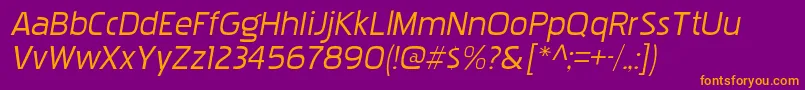 PakenhamxprgItalic Font – Orange Fonts on Purple Background