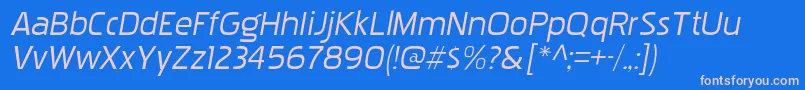 PakenhamxprgItalic Font – Pink Fonts on Blue Background