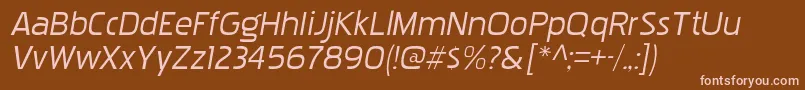 PakenhamxprgItalic Font – Pink Fonts on Brown Background