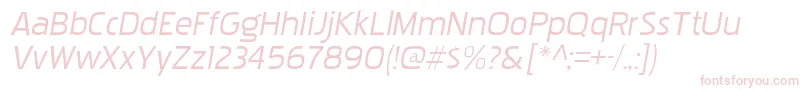 フォントPakenhamxprgItalic – 白い背景にピンクのフォント