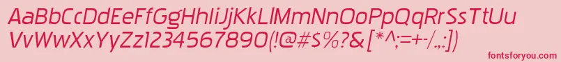 Шрифт PakenhamxprgItalic – красные шрифты на розовом фоне