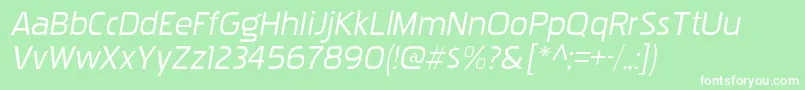 PakenhamxprgItalic Font – White Fonts on Green Background
