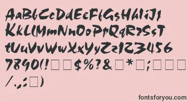Olivia font – Black Fonts On Pink Background