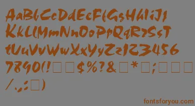 Olivia font – Brown Fonts On Gray Background